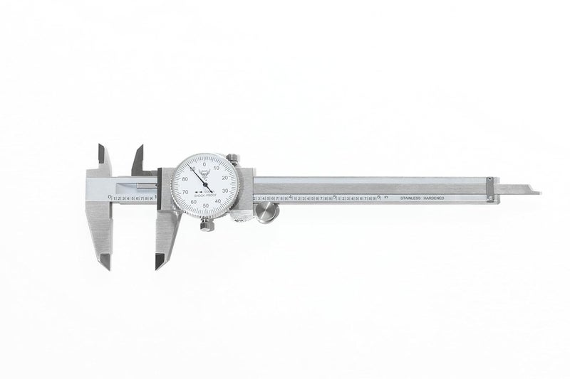 PEC TOOLS PEC Dial Caliper 0-6 Inch, Stainless Steel Precision Measuring Tool with Shock-Proof Dial, High Accuracy ±0.001" - Image 1
